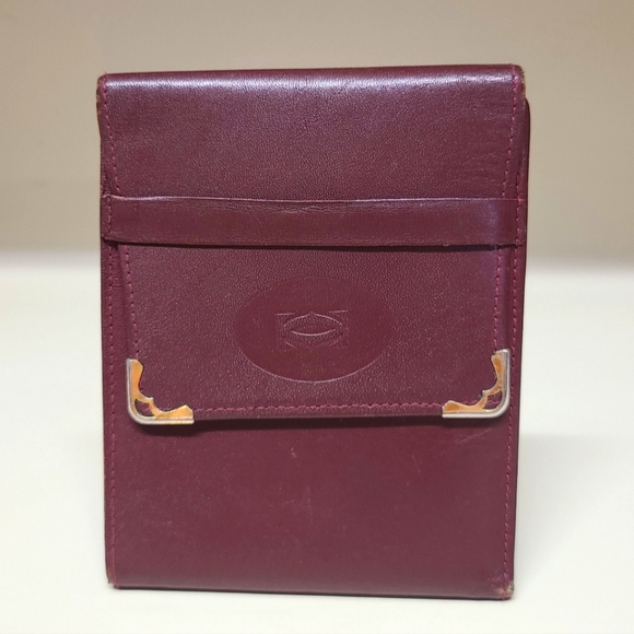 Cartier🔥Bordeaux Trifold Flap Wallet